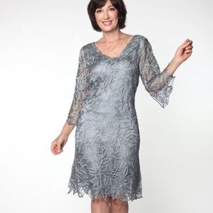 Soulmates - 100% Silk 3/4 Bell-Sleeve Dress